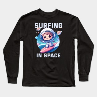 Surfing in Space - Astro edition Long Sleeve T-Shirt